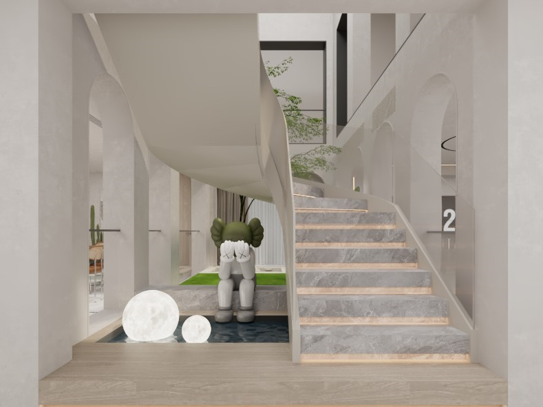  案例更新 300㎡上海别墅 现代奶油风-10