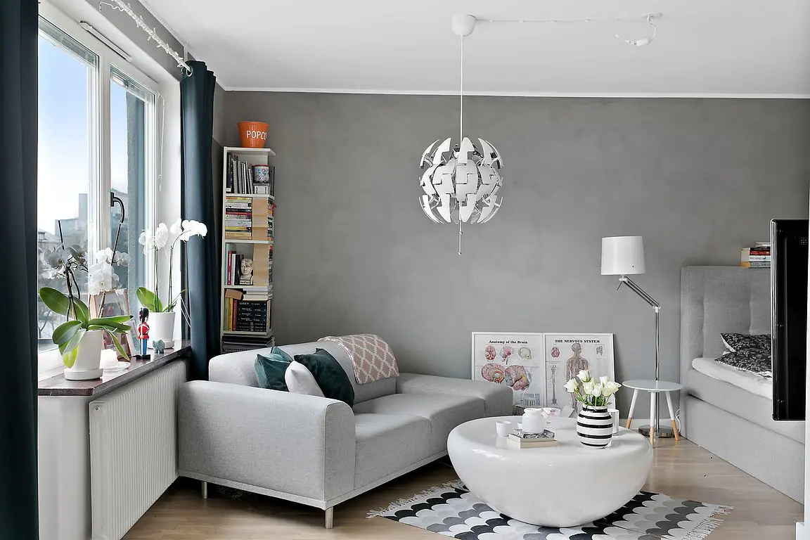 瑞典 47 号公寓的温馨冬季室内设计-7