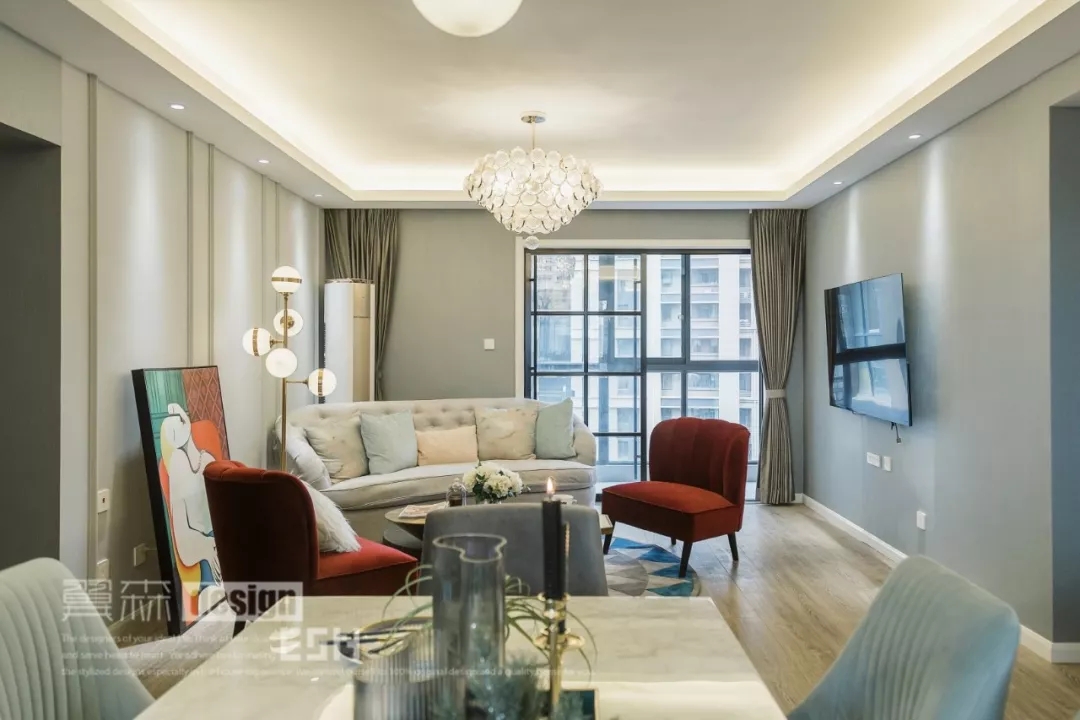 精装房逆袭,浪漫轻奢空间的软装魔法-18