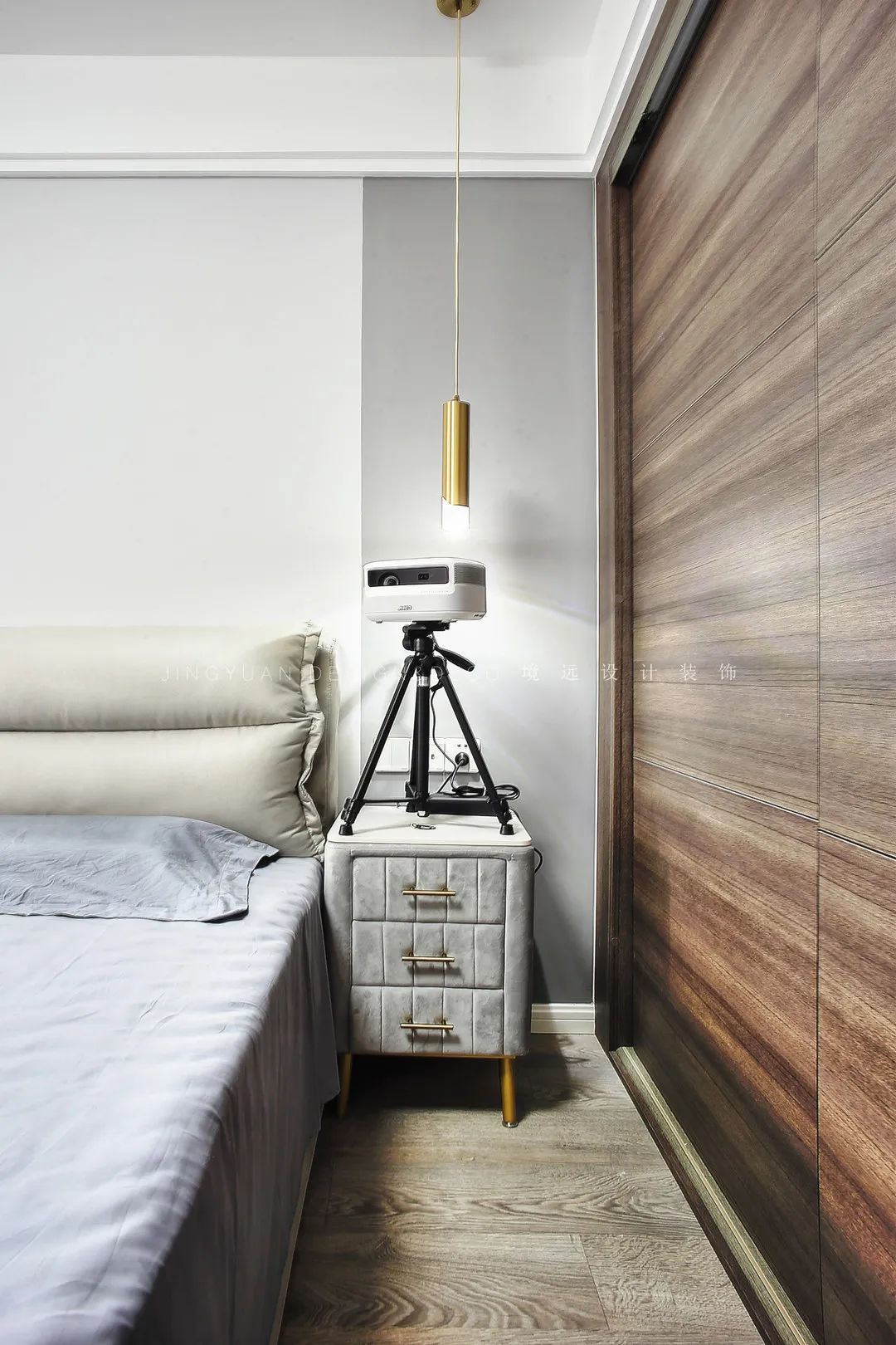 境远装饰 | 90㎡北欧轻奢婚房,冷色都市风设计-46