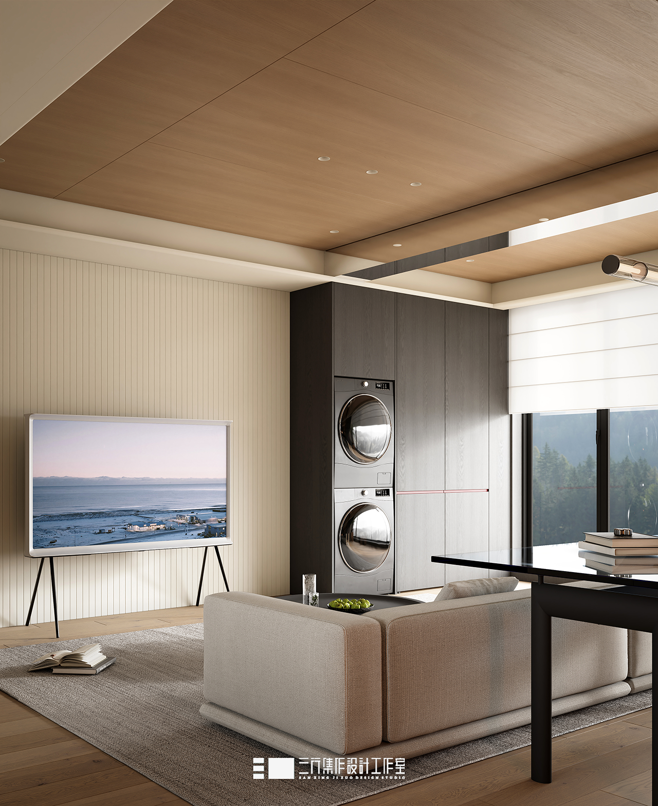 新作  143m² • 黑白木质调,极简明净丨三行集作设计工作室-26