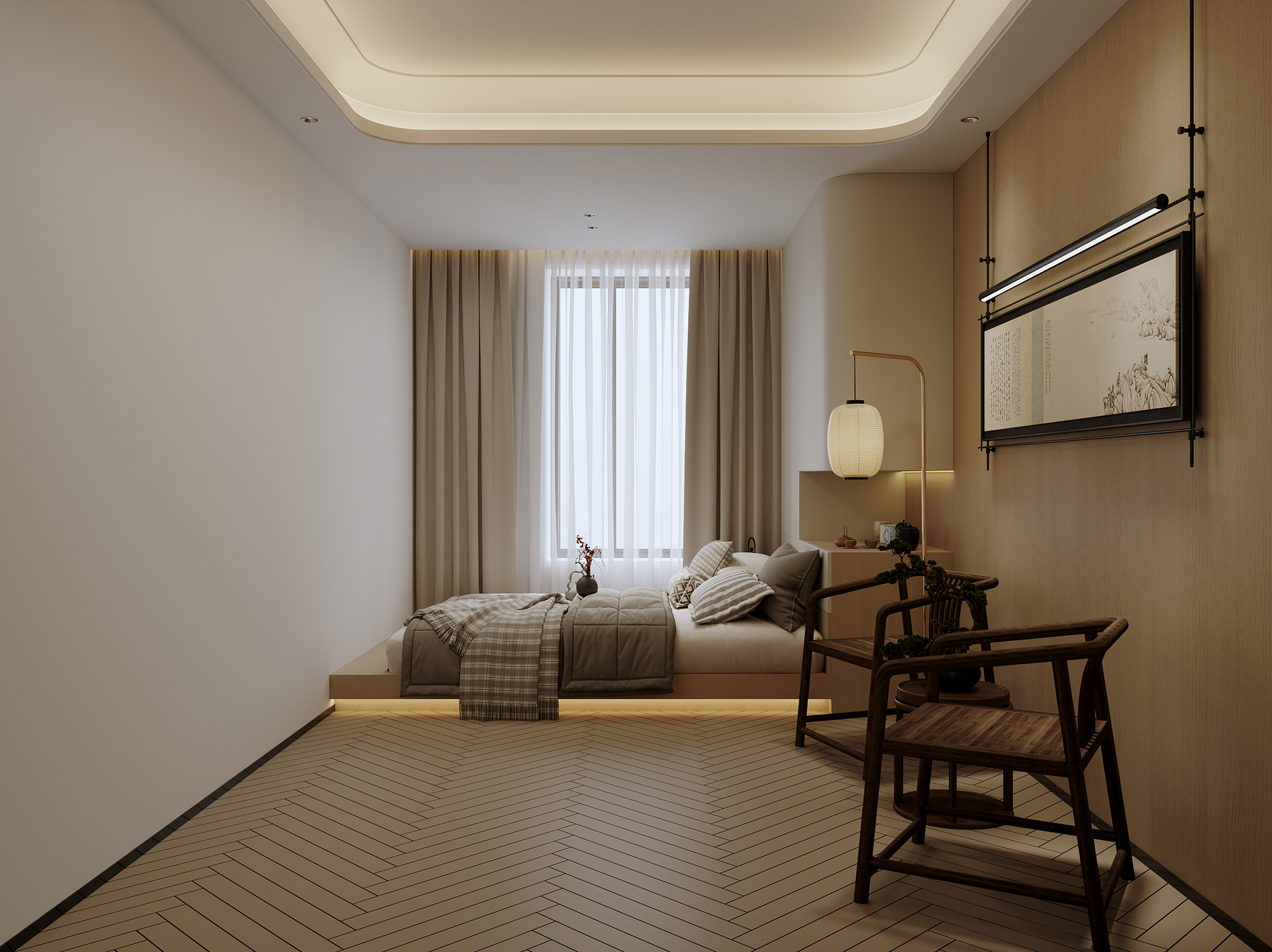 沈阳 金地名京214㎡  现代原木风效果表现-21