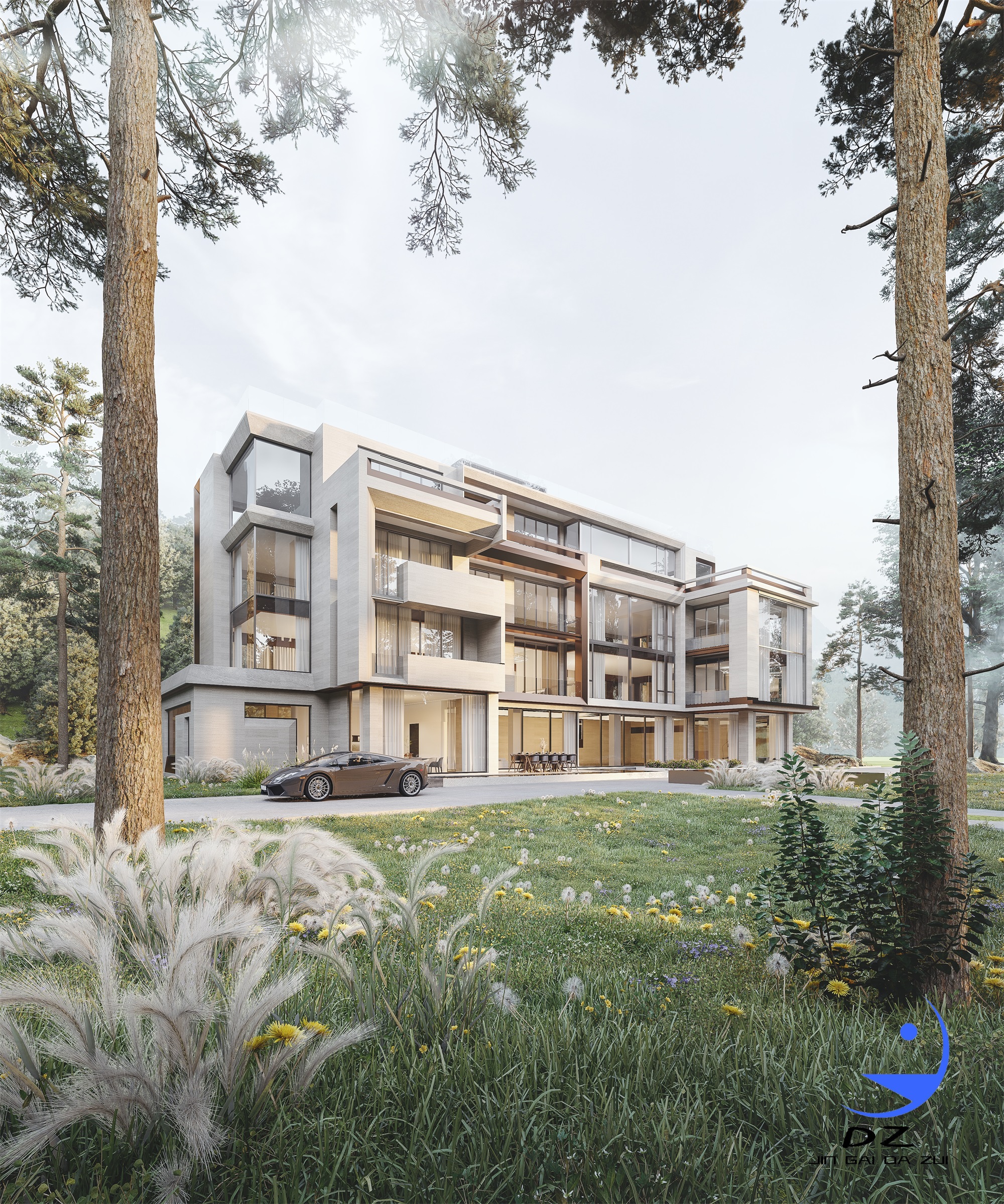 外立面街景庄园门头案例表现-9