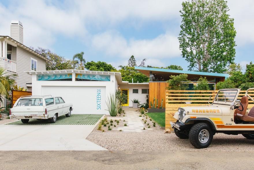 加州卡迪夫牧场现代海滨住宅-1