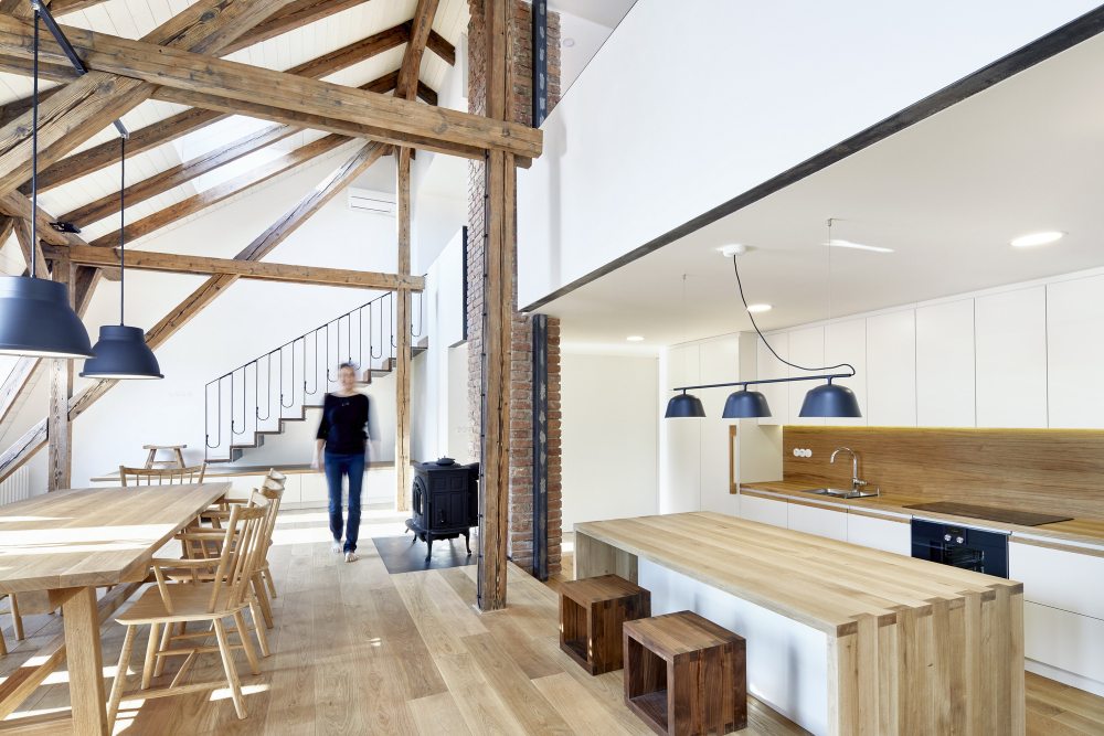 复古与现代交融的捷克公寓设计-16