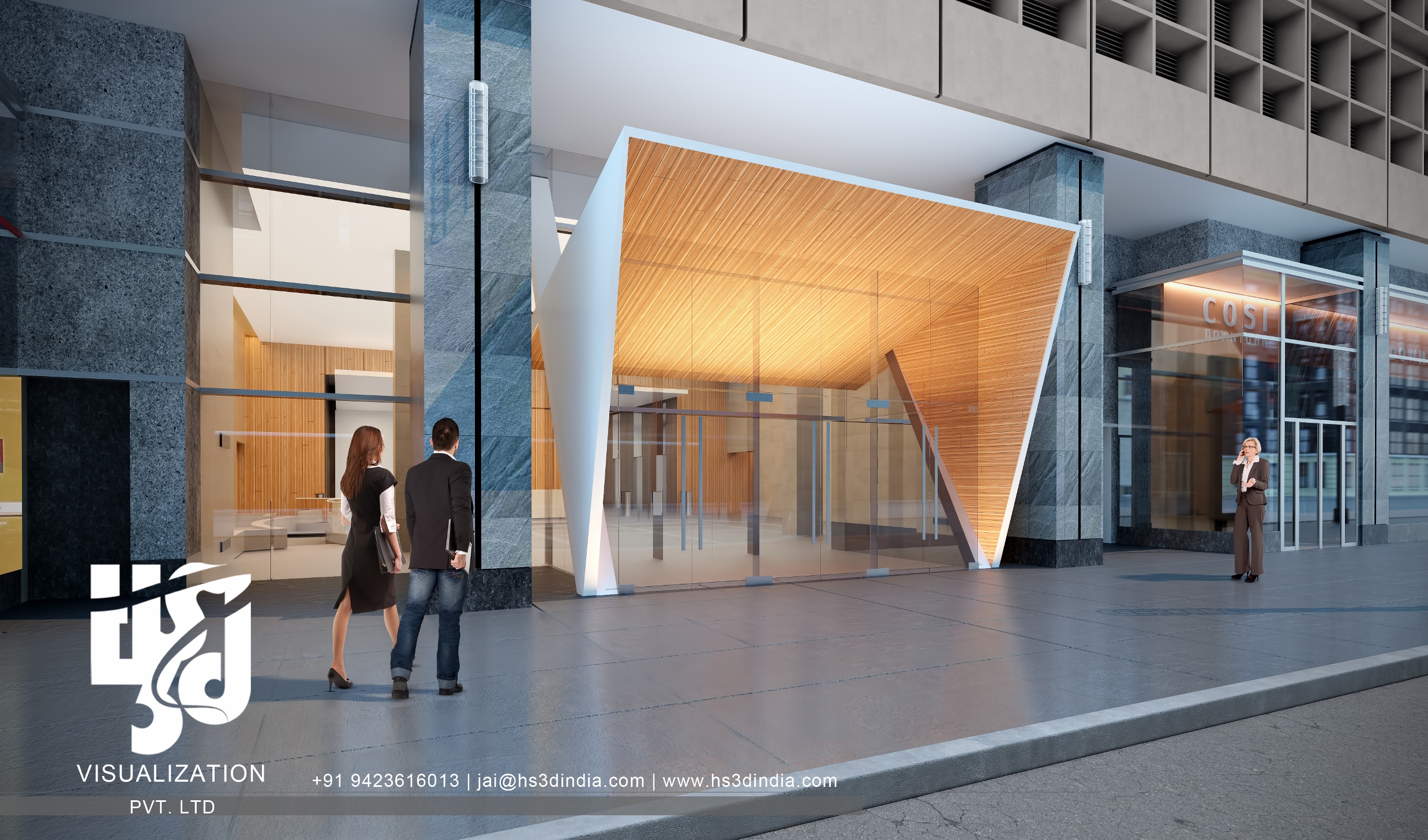 印度 HS3D 可视化平房夜景渲染-14