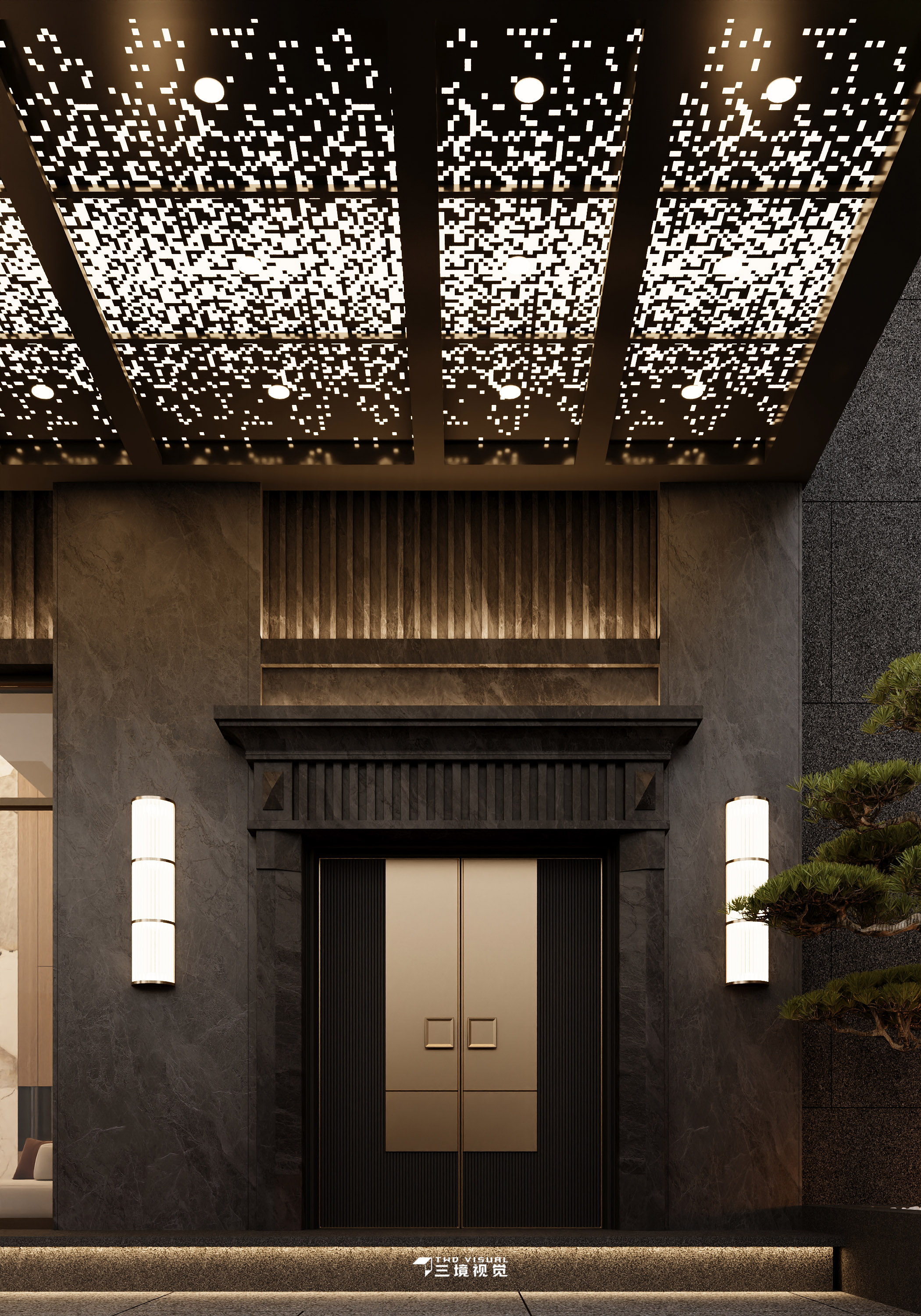 住宅-自建房入口加门厅设计-2