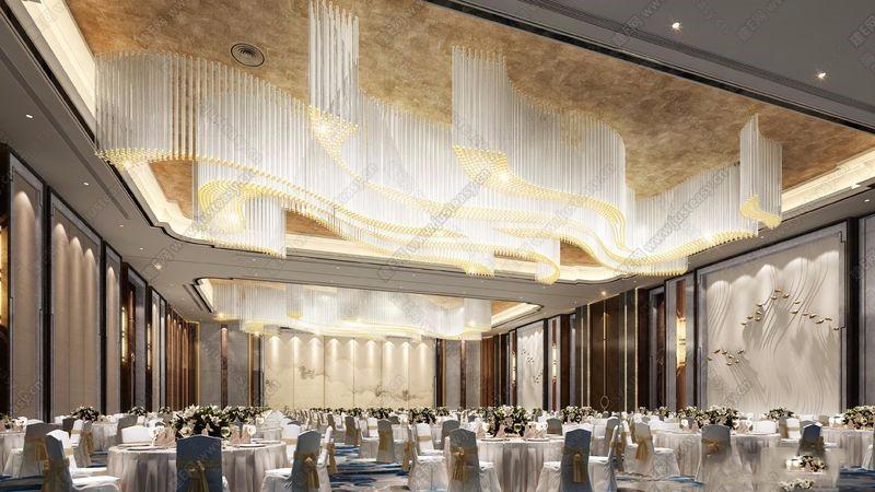 
济南宴会厅会议厅会议室装修装饰设计施工 -3