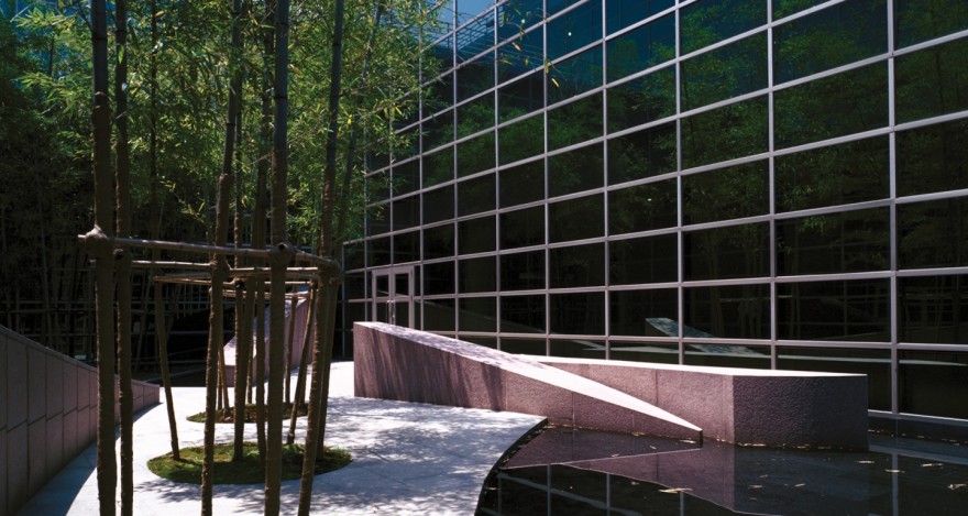 韩国 LG 总部庭院景观 | 竹水石的沉思空间-3