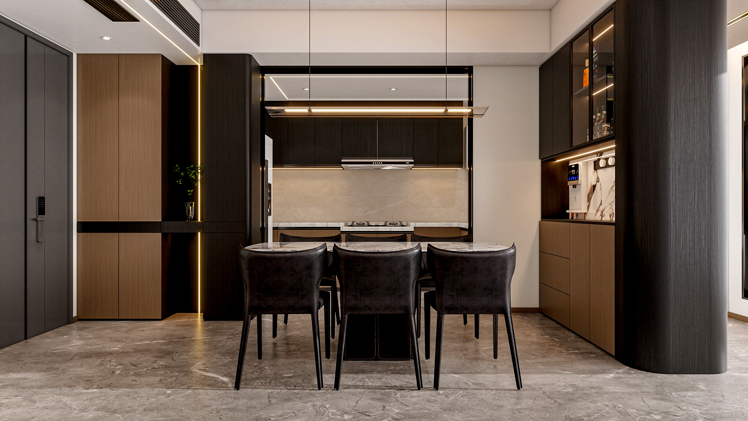 四川成都锦粼湖院二期（118平方意式极简三居室）-16