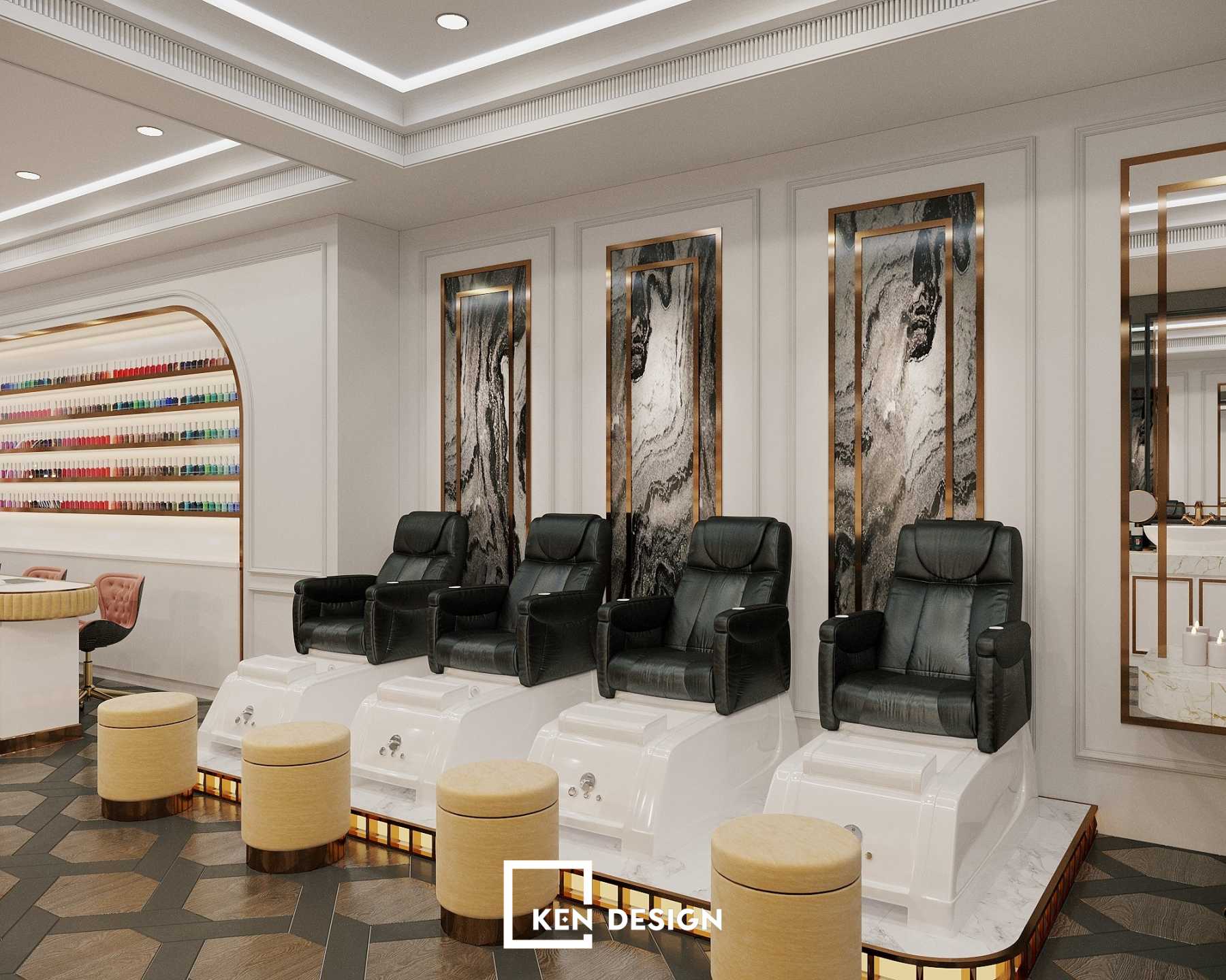 英国美甲与鸡尾酒酒吧设计项目丨KenDesign-32