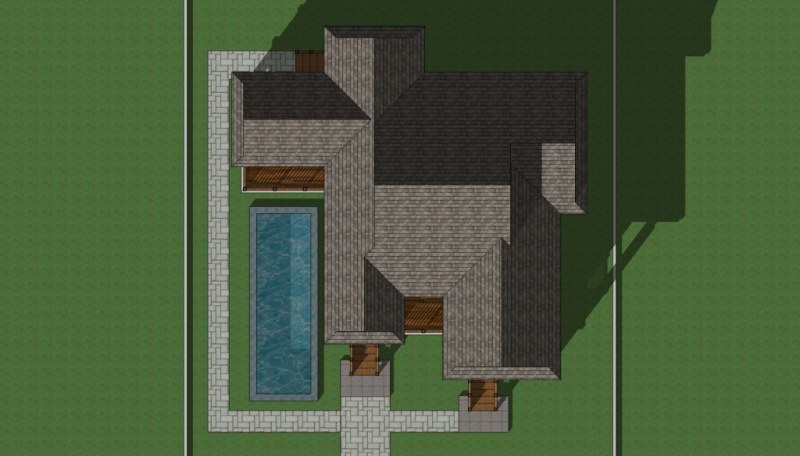 现代一层四卧室住宅设计-14