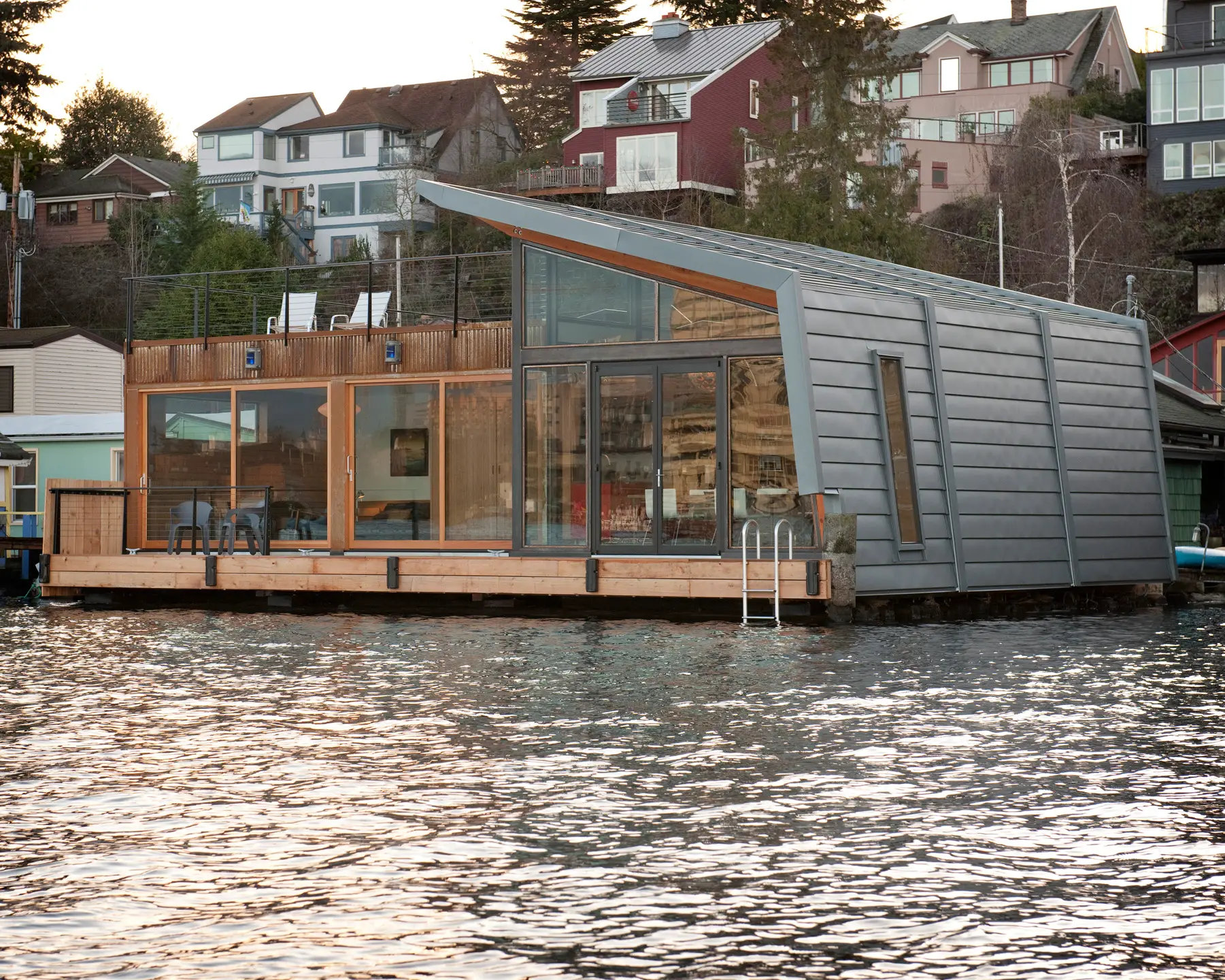 环保浮生——西雅图水上木钢别墅-21