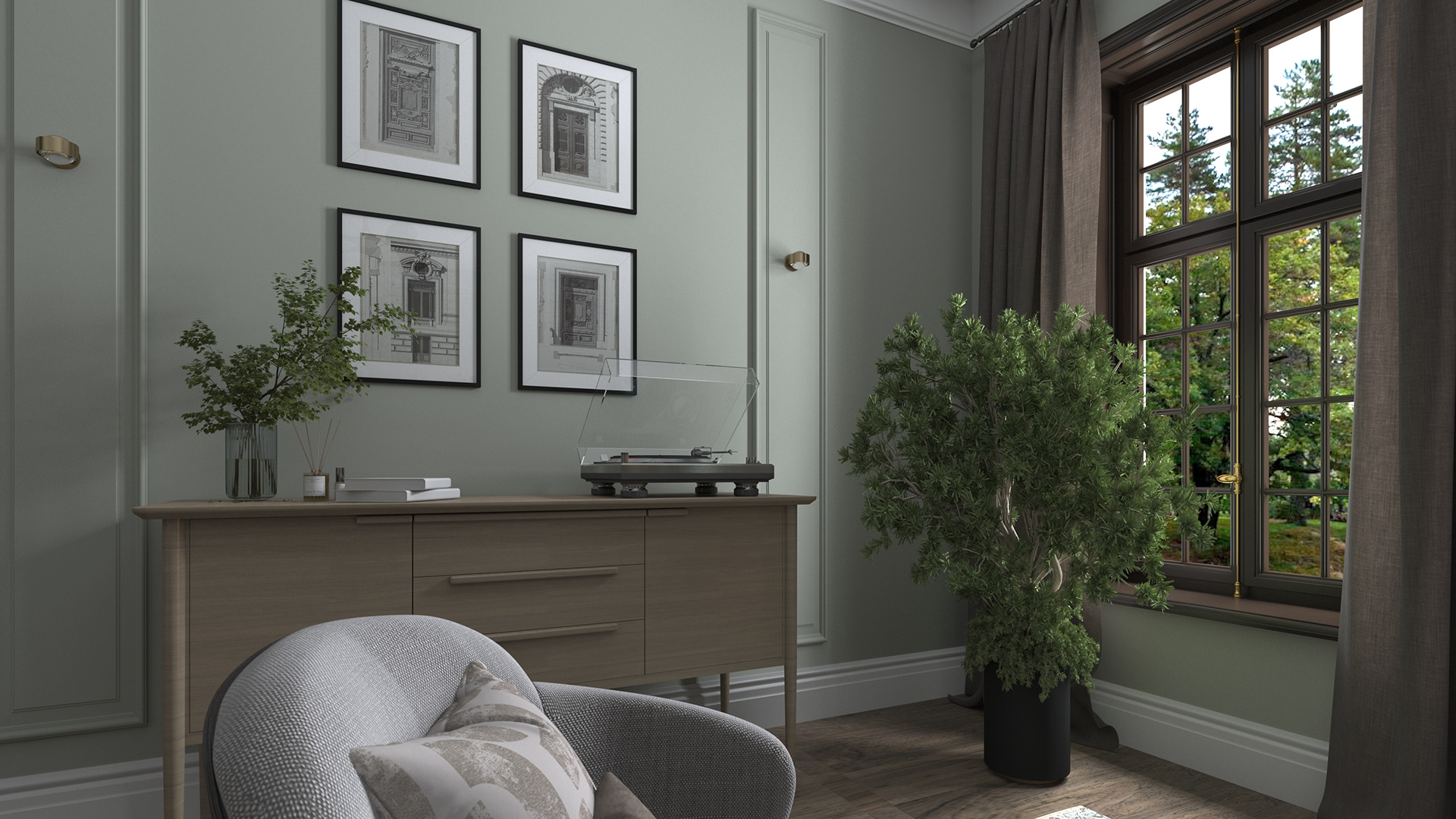 Layout and 3D visualization of the room-5