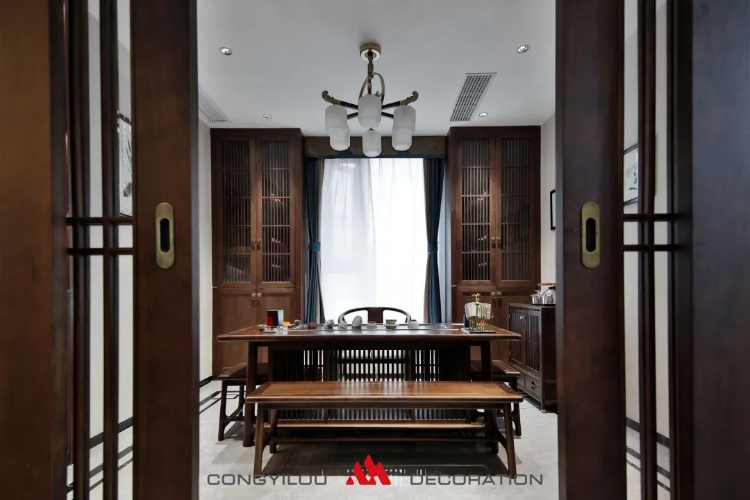 南昌绿地卢塞恩新中式别墅丨中国南昌丨丛一楼装饰-19