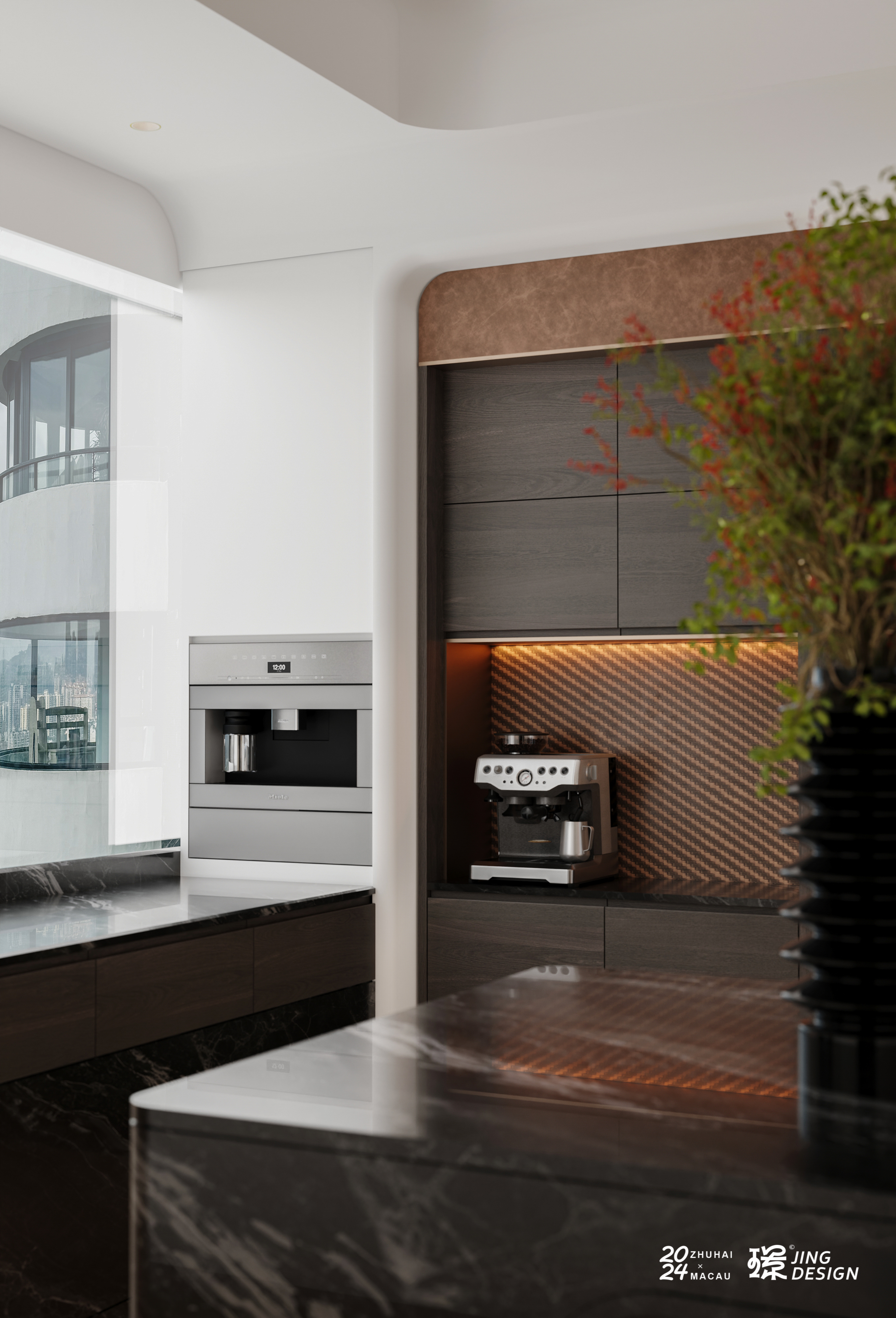 顶奢风格235平方河景高层-16