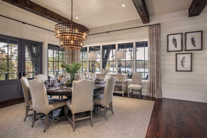 Timber frame home with farmhouse interiors overlooking Lake Keowee-3