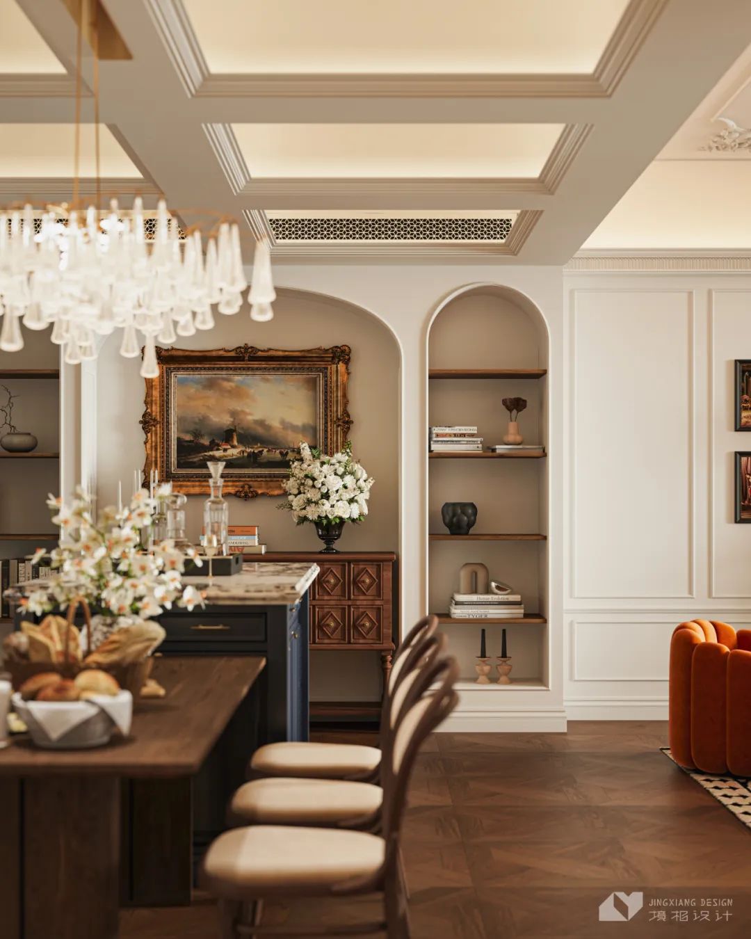 深圳金地翠堤湾法式复古住宅设计丨中国深圳丨深圳境相设计-26