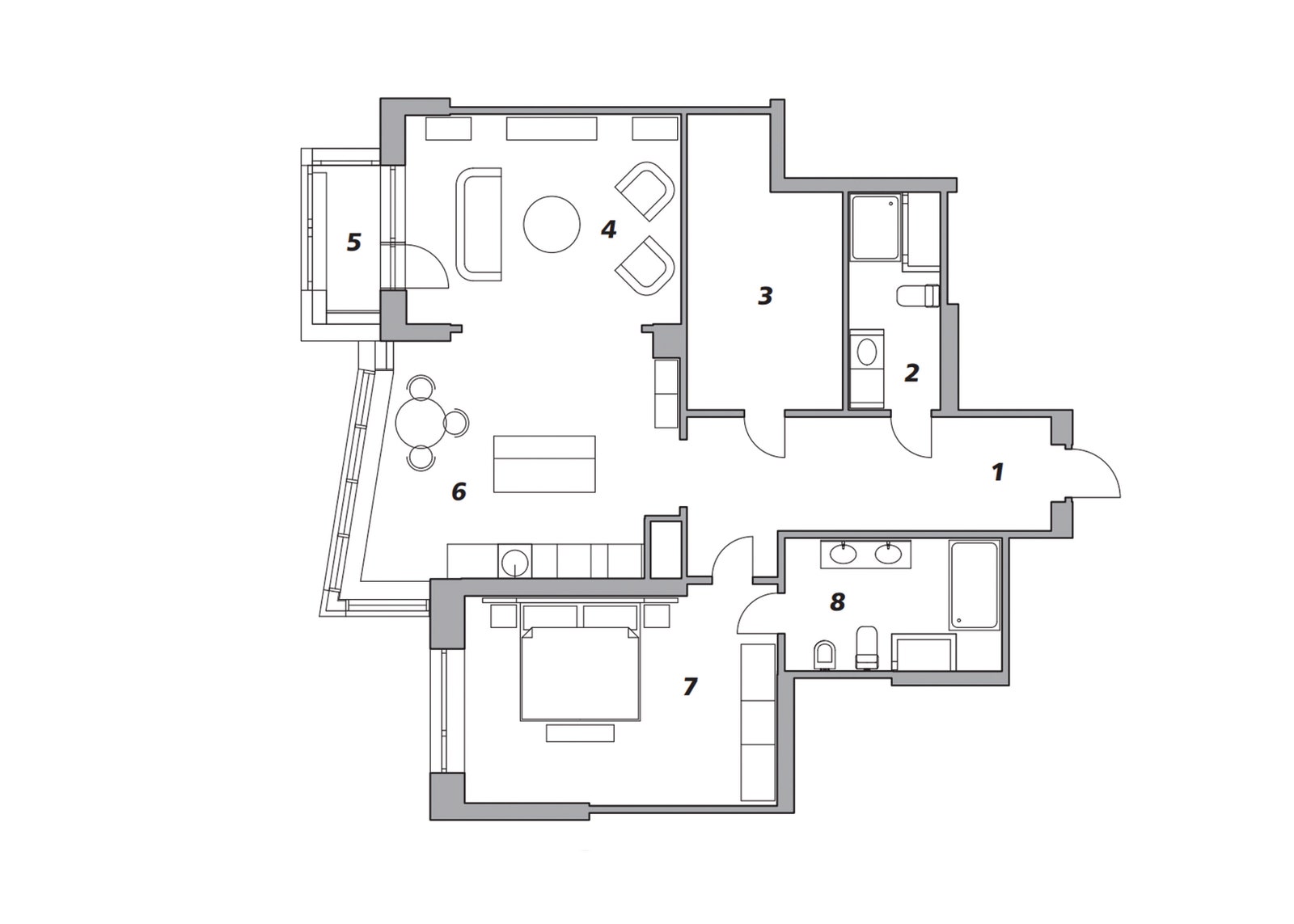 莫斯科新建成小区100平米公寓丨俄罗斯莫斯科丨Татьяна Горшкова（塔季扬娜·戈尔什科娃）-28