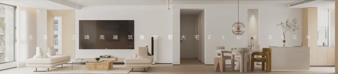 奶油色温柔治愈家居丨筑鹿空间设计-0