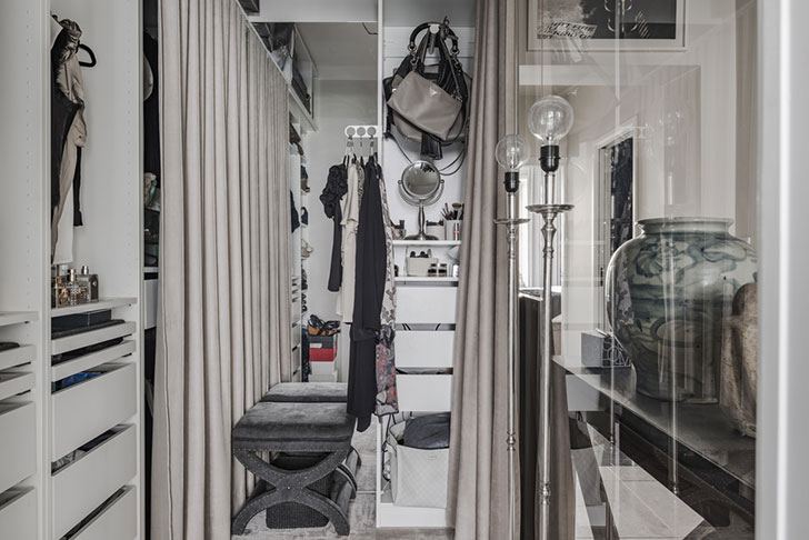 瑞典 96 平米黑白优雅公寓 | 简约风格的艺术呈现-15