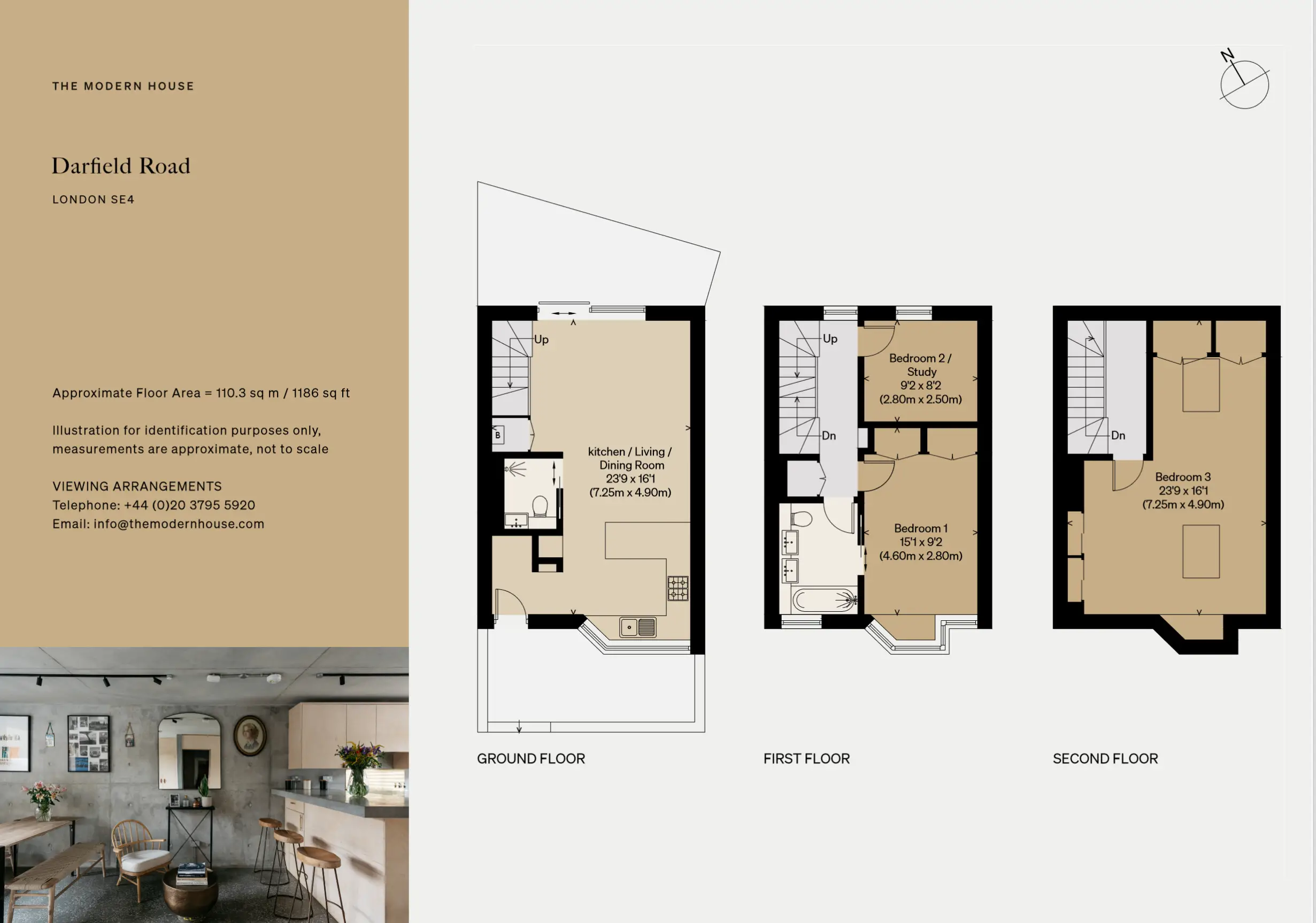 伦敦 110m2 三层城镇住宅，经典风格与现代设计完美融合-19
