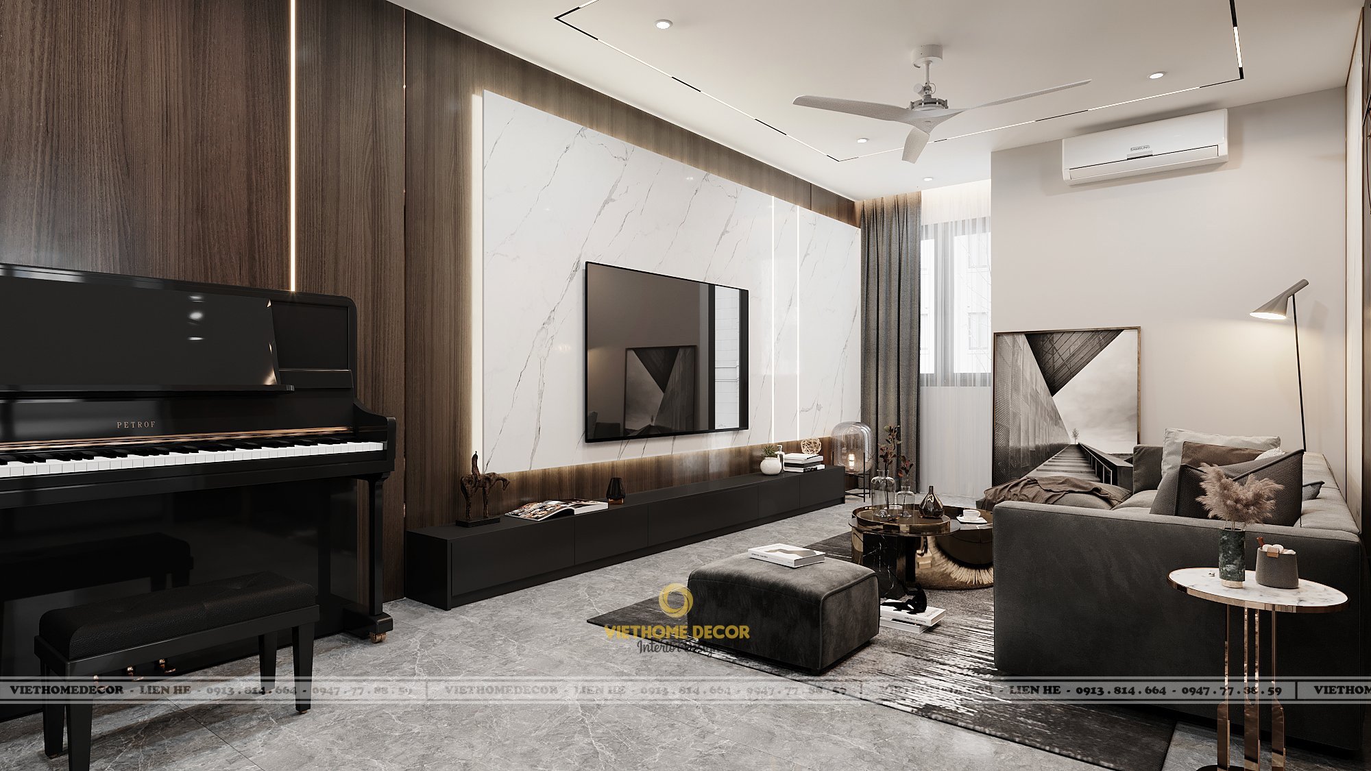 Trung Yên Plaza高档公寓室内装修丨越南河内丨Viet Home Decor-6