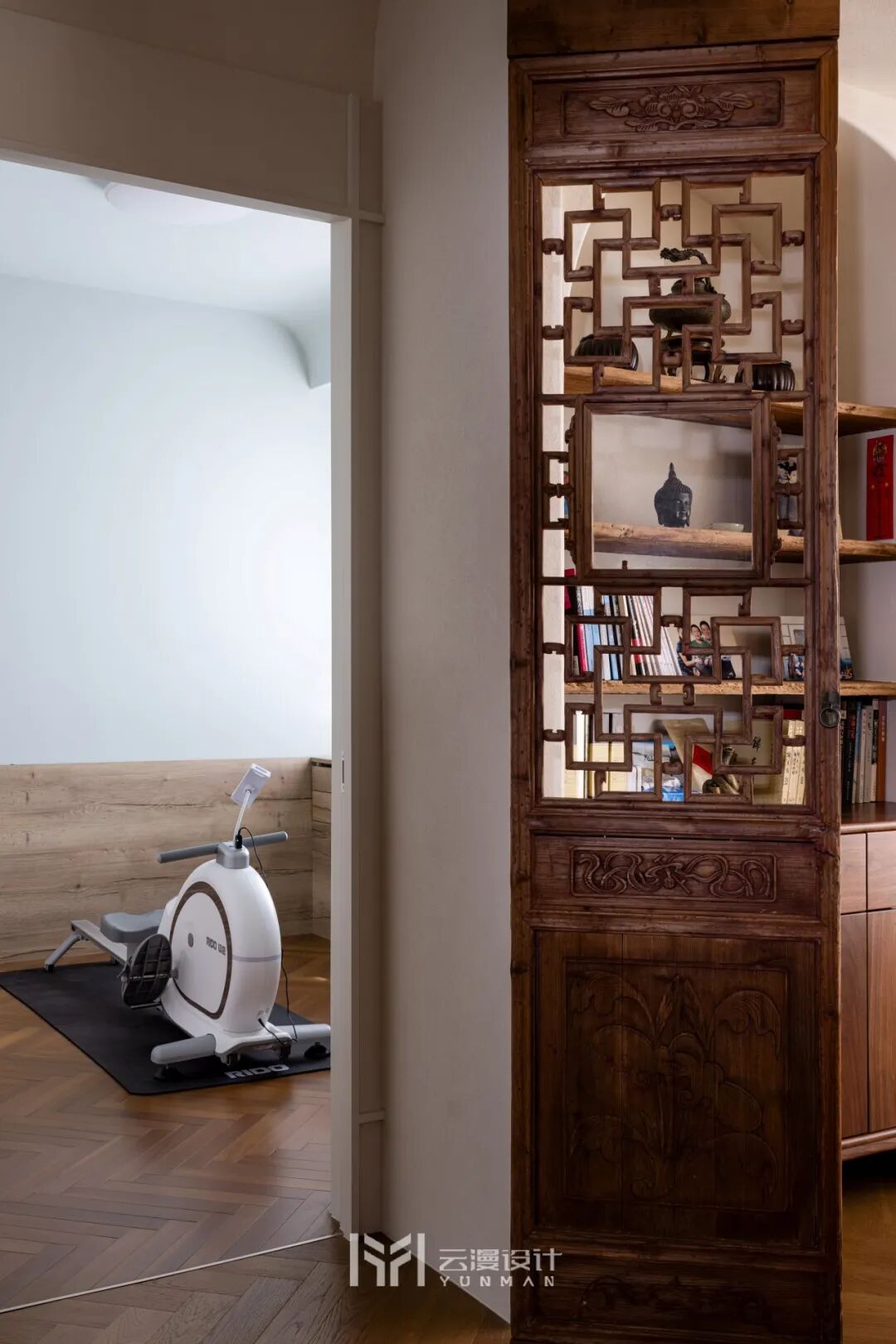 YUN.MAN实景|东方墨香漫过雕花窗，一卷诗书伴斜阳，法式浪漫藏于页，东方雅韵绕画梁-63