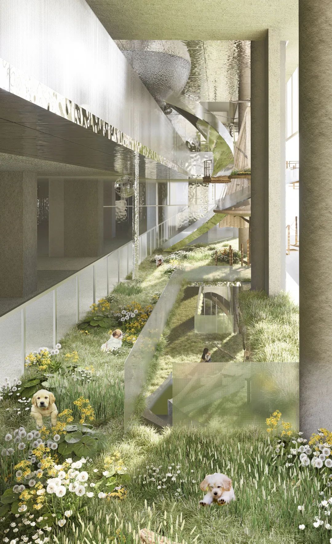 清华建筑毕设“四次元口袋”：聚焦人宠细腻情绪的互动体验空间！“建筑材料转译自然+交互装置植入空间”塑造垂直向度人宠空间戏剧发生体-276