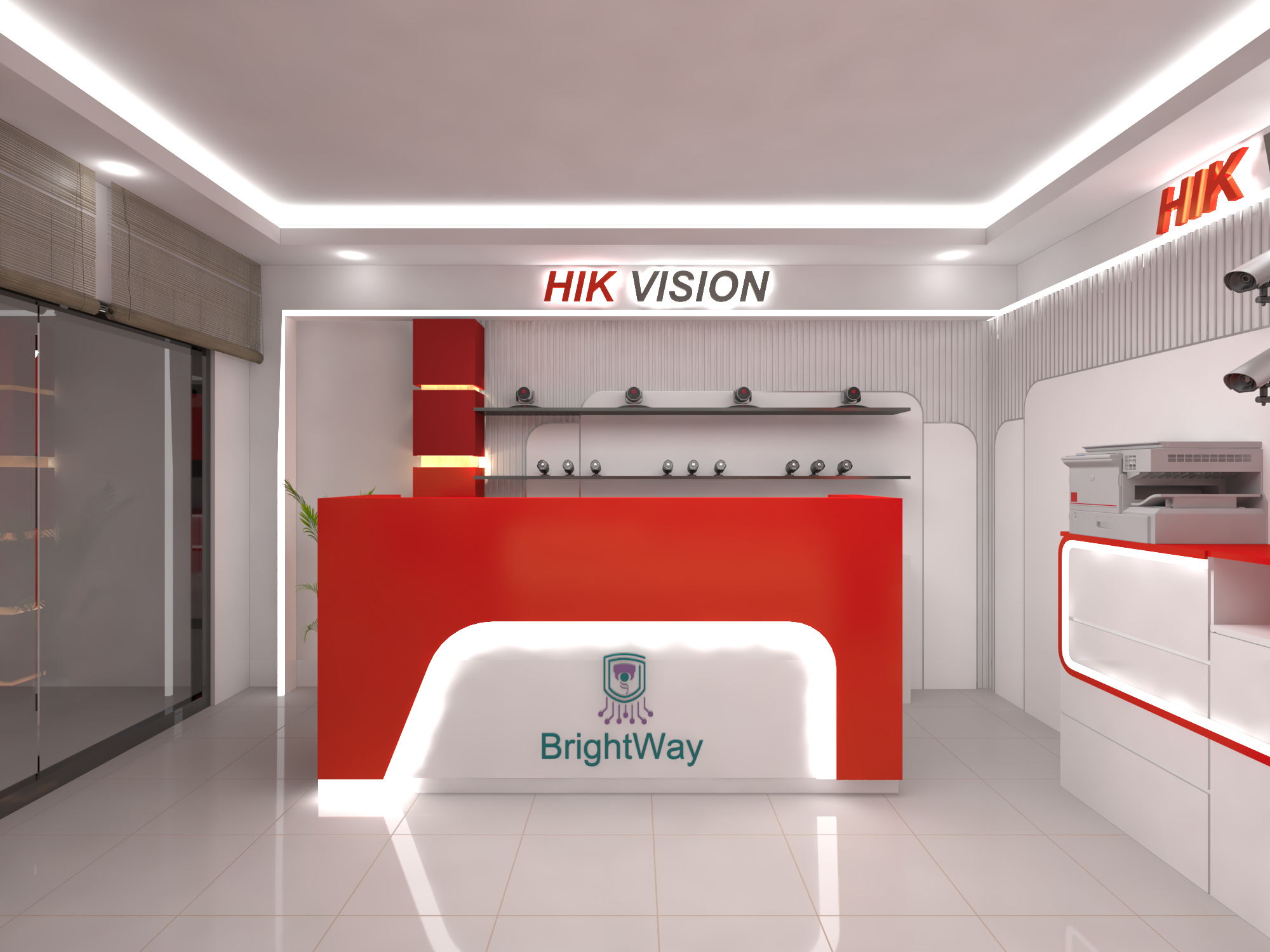 تصميم معرض كاميرات مراقبة واجهزة الكترونية ف السعودية-1