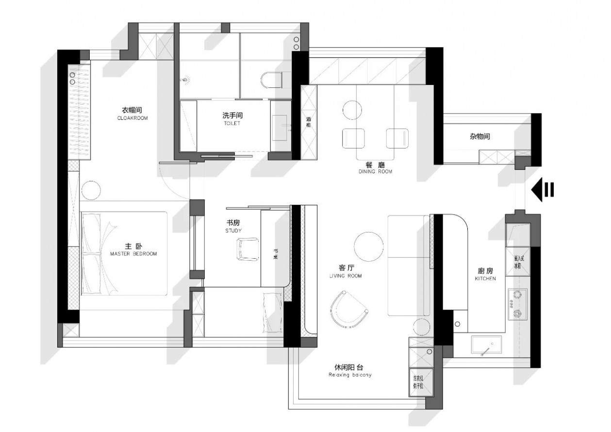 深圳壹城中心 102㎡极简万象丨中国深圳丨苏的设计-67