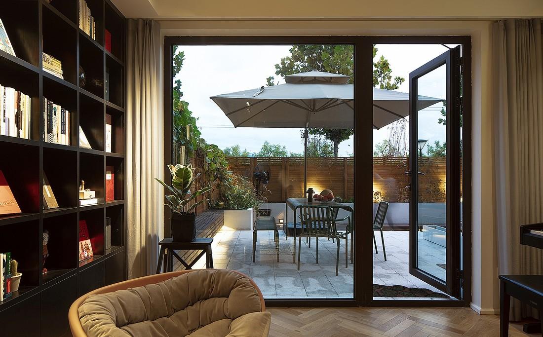 深白设计丨平层丨抛弃电视不要客厅，住进全能的复古图书馆-22