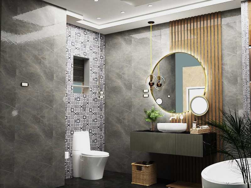 Smouha 公寓时尚浴室设计-8