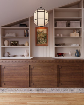 Walnut & White Residential Workspace