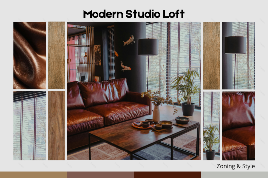 Moodboard for an Organic Loft Living Room-1