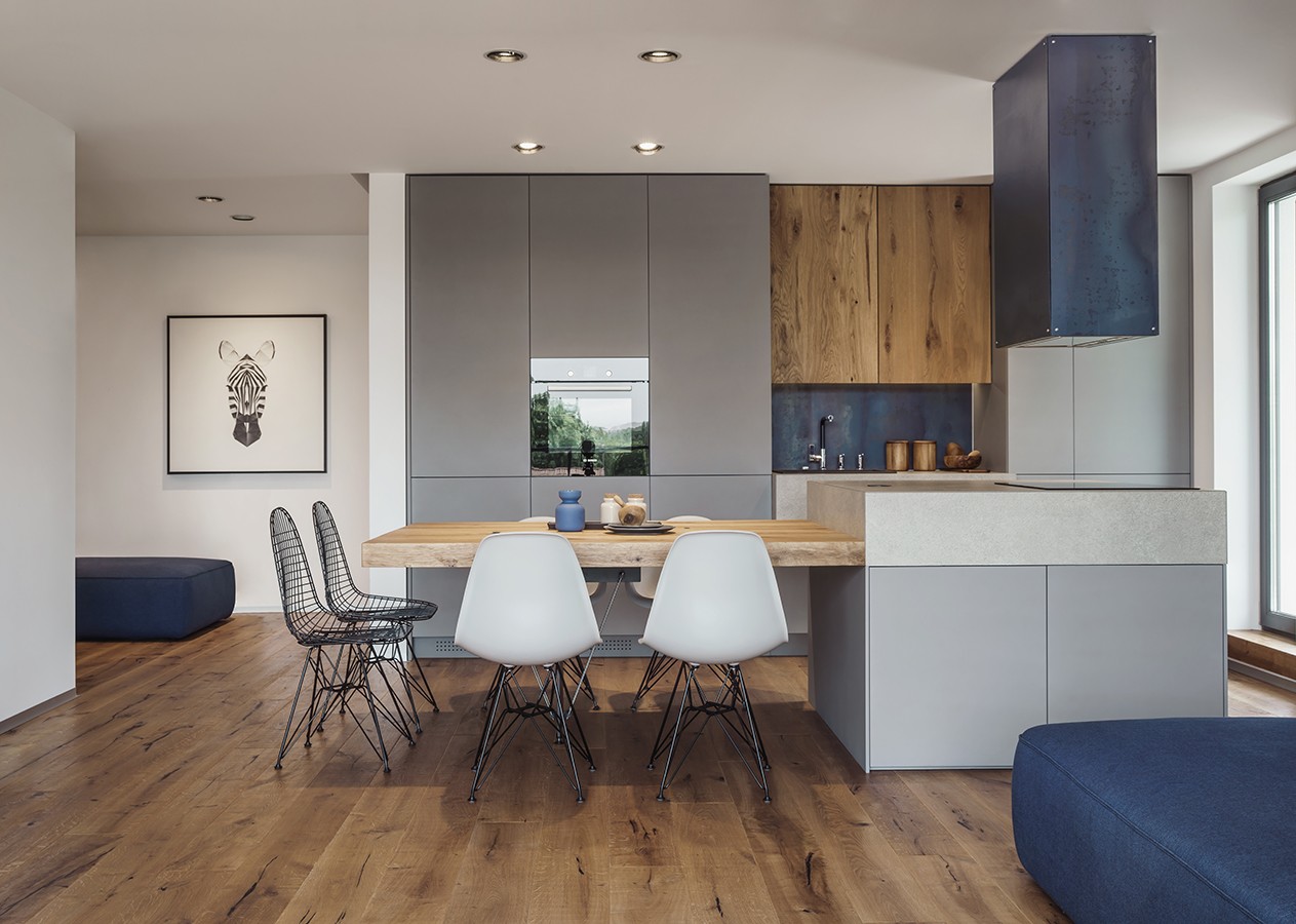 RS 公寓现代风格设计 | 蓝色木色灰色打造灵魂空间-4