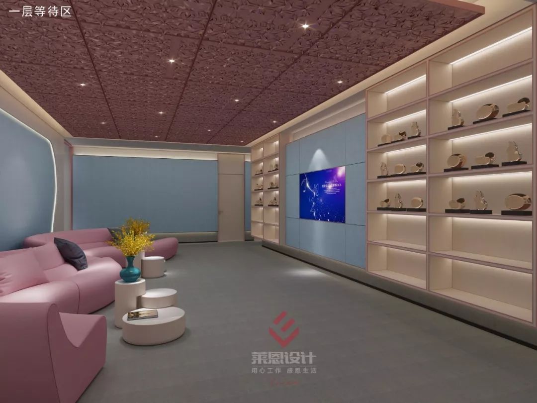 梦幻粉蓝,上海医疗美容医院设计诠释女性美-17