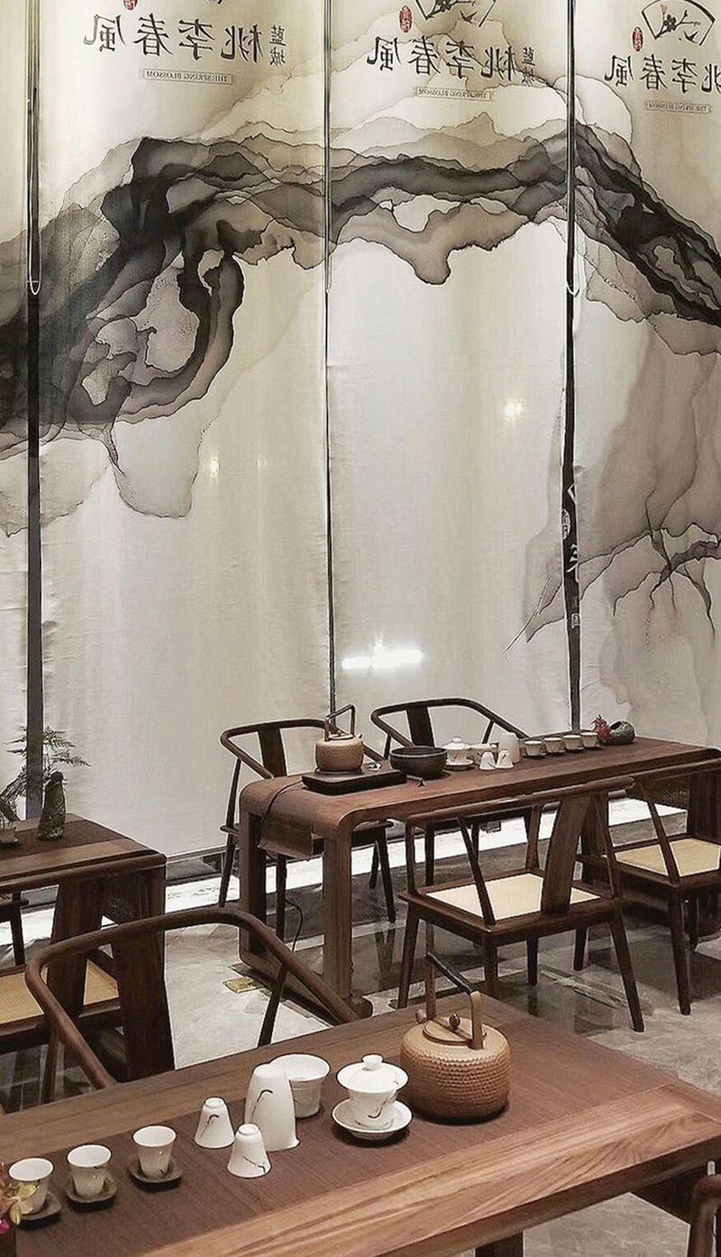 贵阳凯宾斯基酒店蓝城地产桃李春风小镇展厅——新中式雅致茶语空间-13