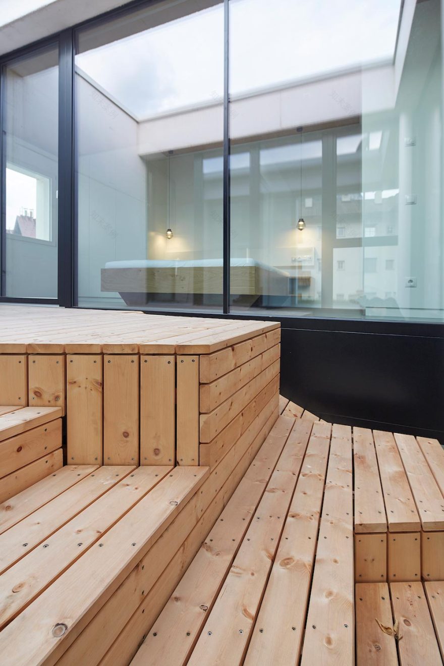 Concrete house uses old walls to create private patio allowing to add full glass walls to the residence CAANdesign Architecture and home design blog-12