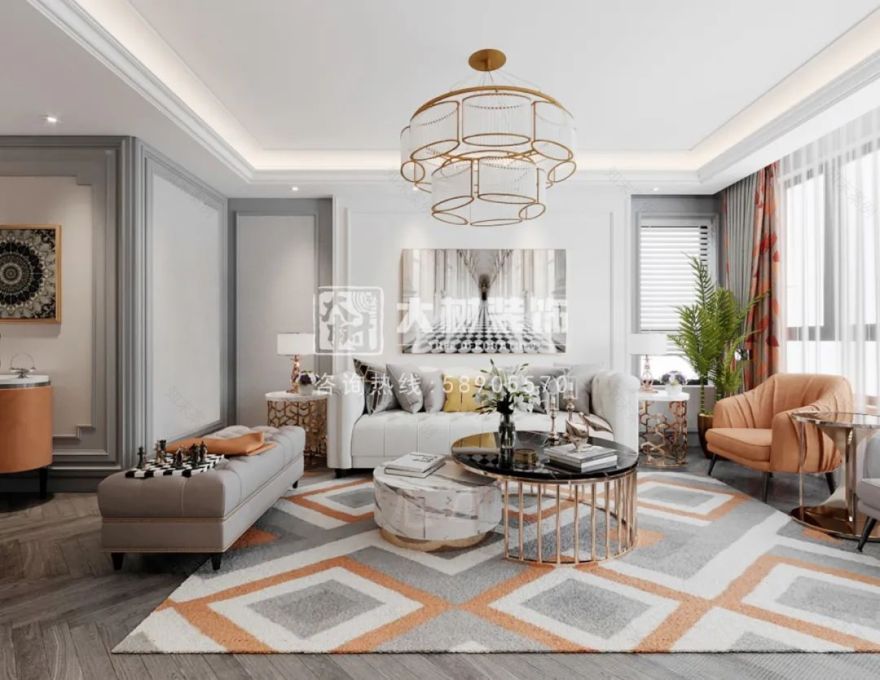 哈尔滨钻石湾 111㎡美式风格装修,温馨舒适打造浪漫家居-18