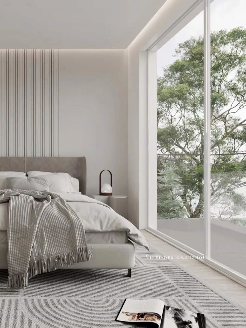 纯白极简,绿意盎然·苏州某宅新生家装设计丨中国苏州丨YIBEI DESIGN-38