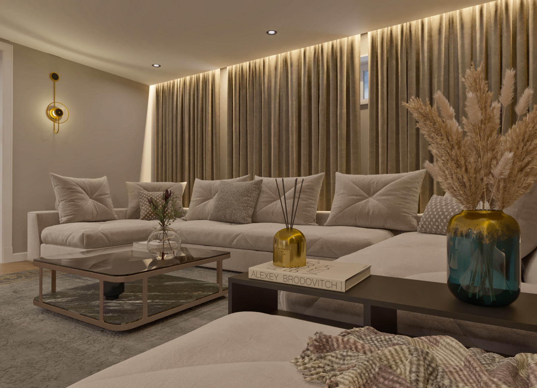 Basement floor design with two dressing rooms-13