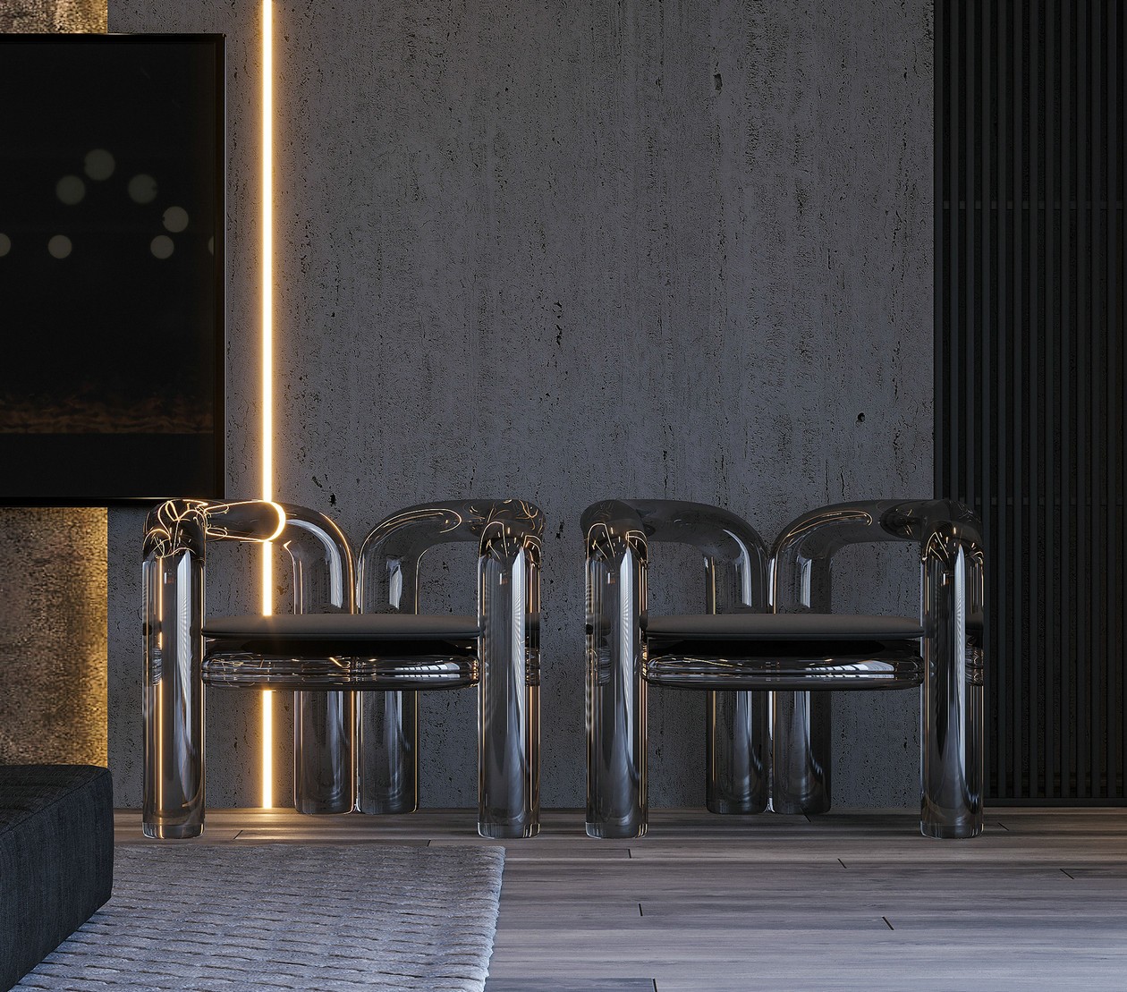 黑色系公寓设计 既沉稳又有设计感！-14