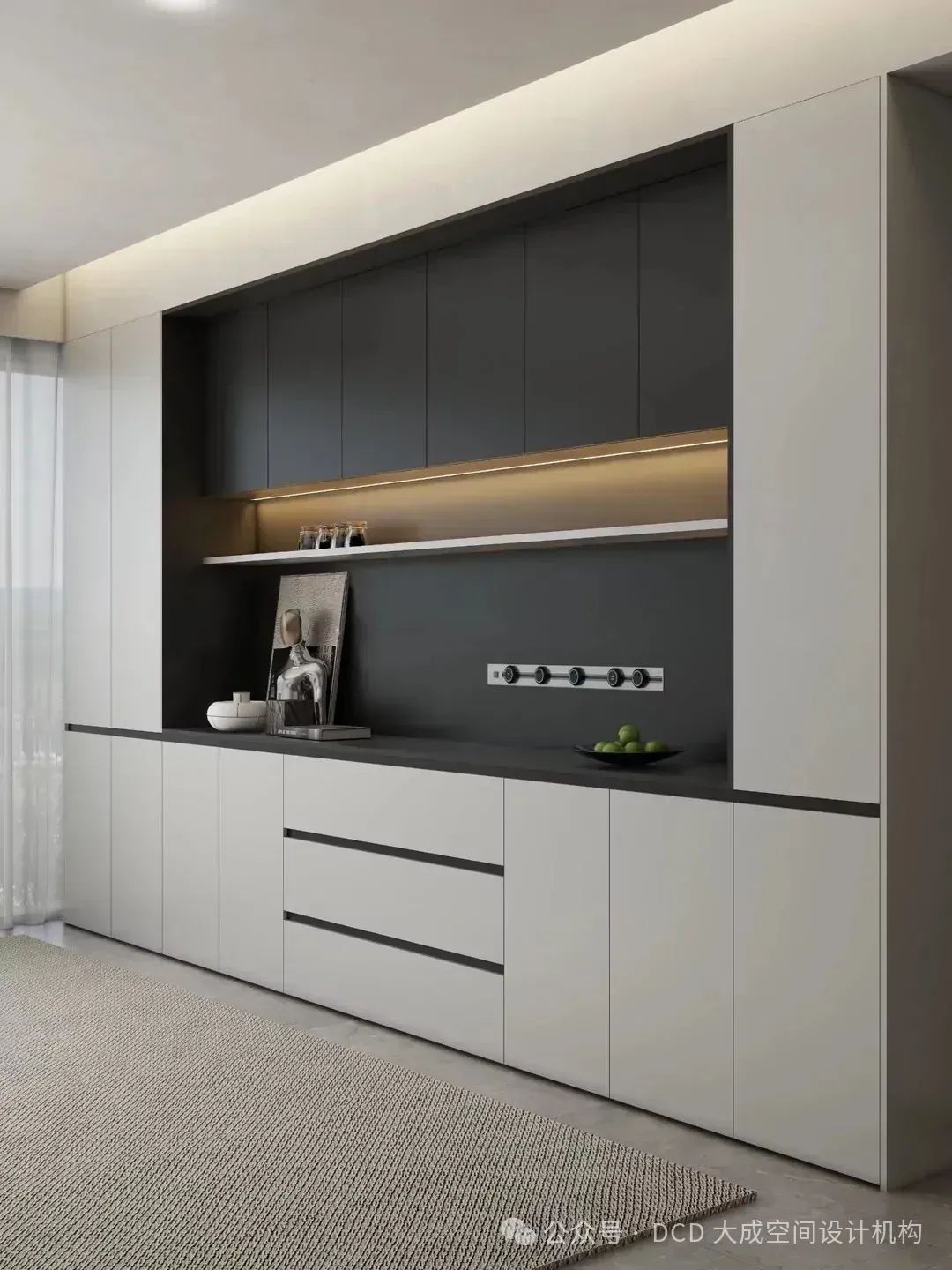 餐边柜这样设计,好看又实用,高级感满满-20