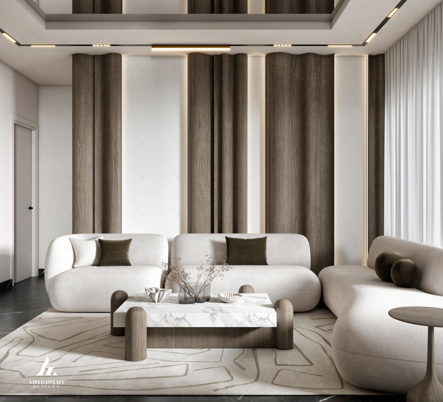 奢华现代接待区设计丨@ahmedismail_designs-15