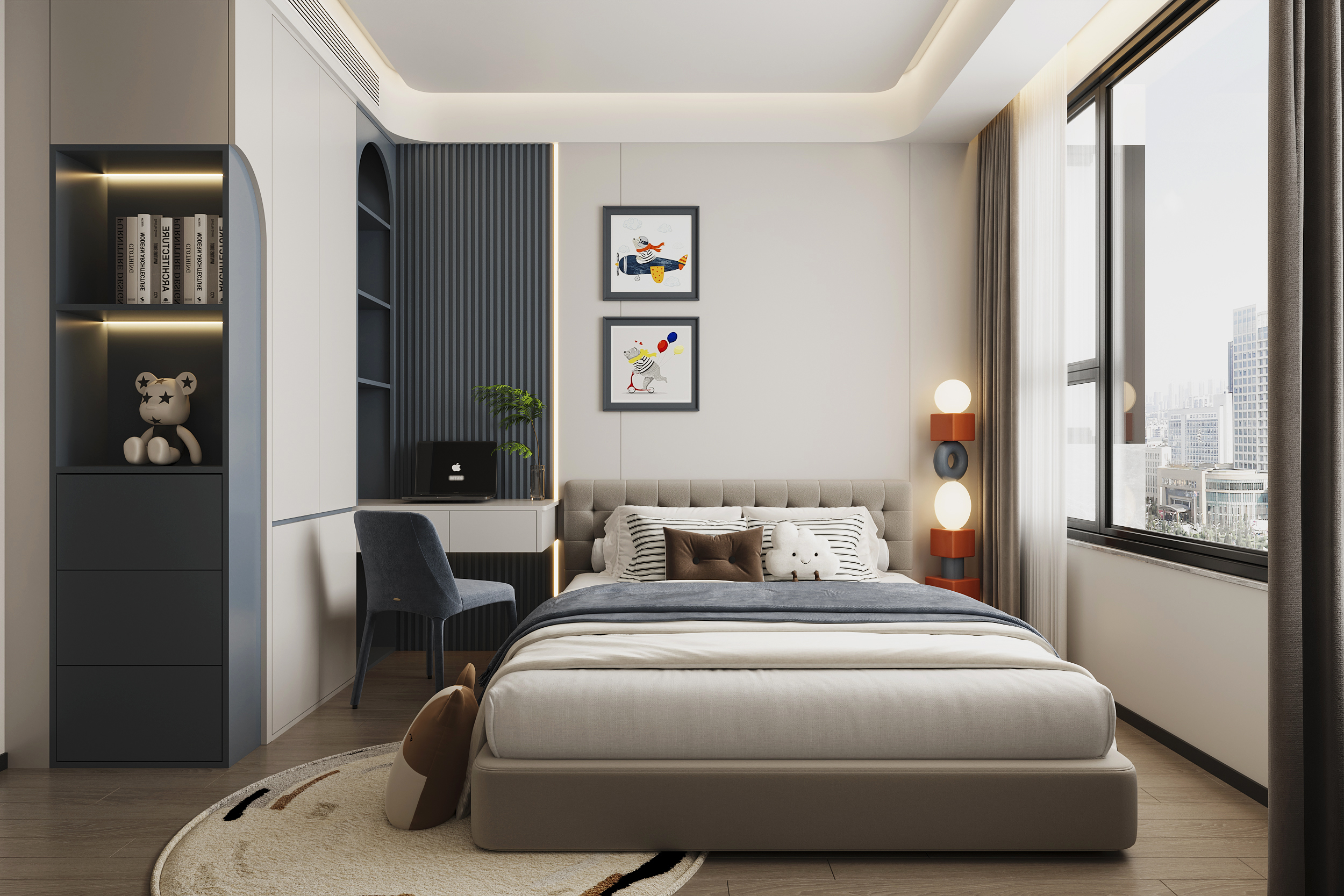 现代简约风格——家装 3D静态效果图-7