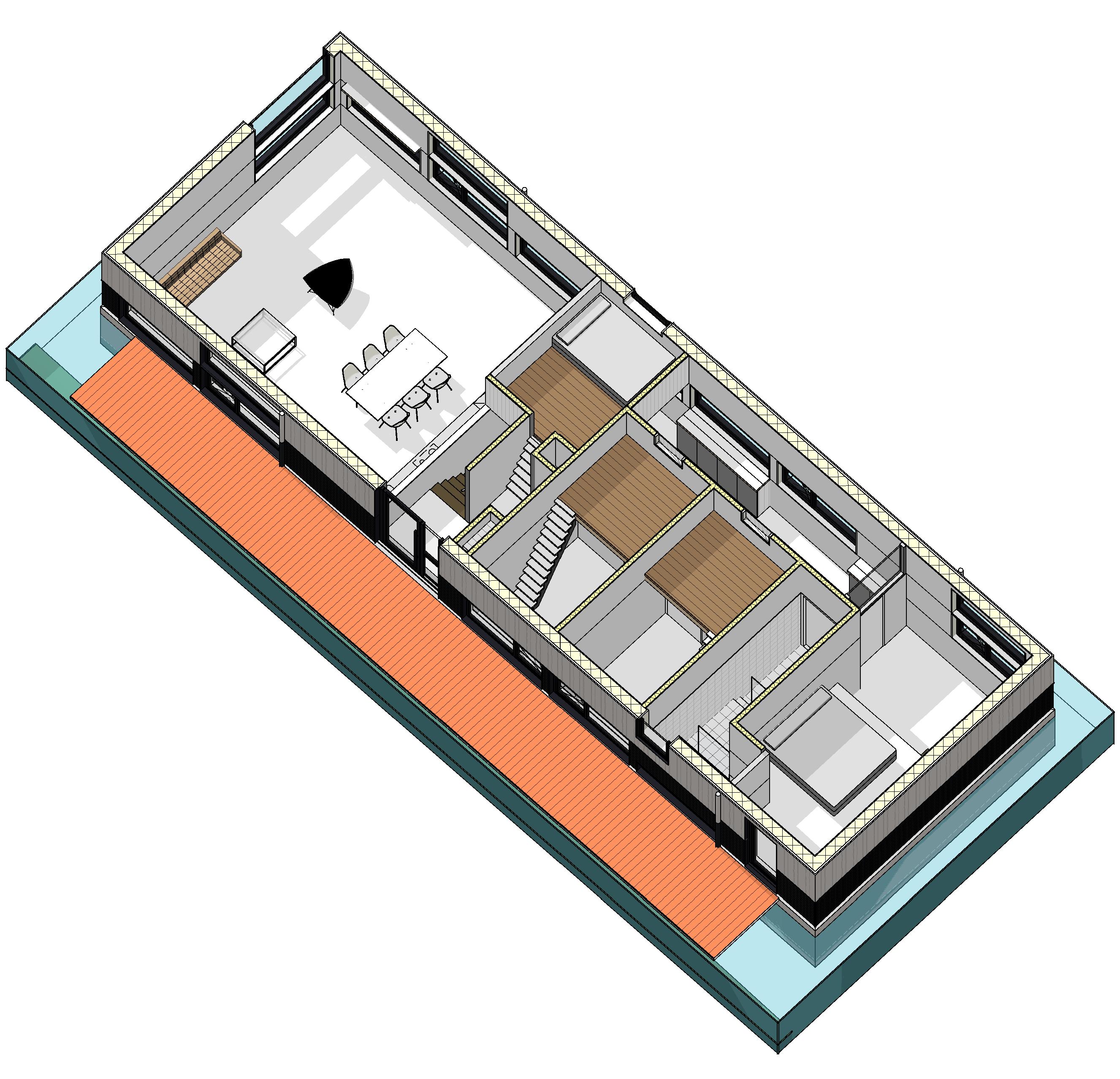 阿姆斯特丹"波"住宅 | 室内设计中的波浪元素与空间利用-20