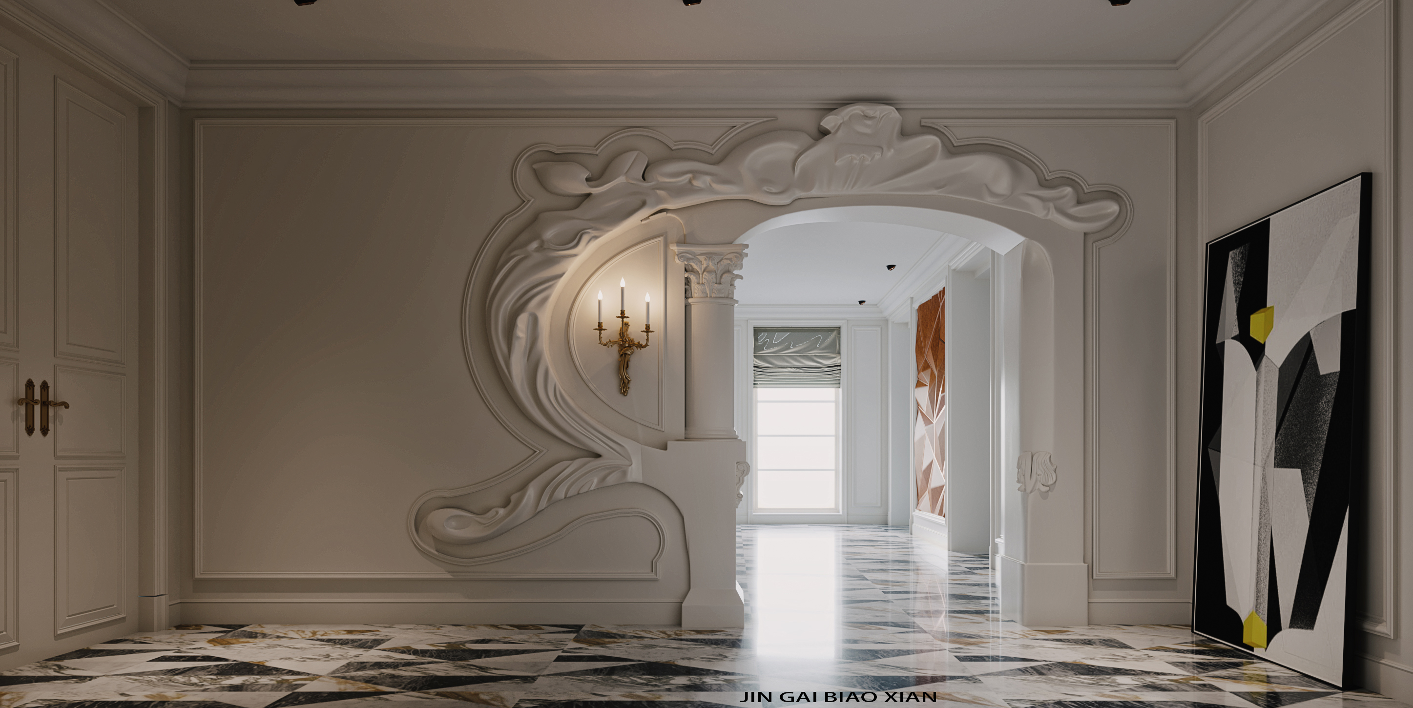 法式浪漫别墅，现代优雅与古典艺术的完美融合-10