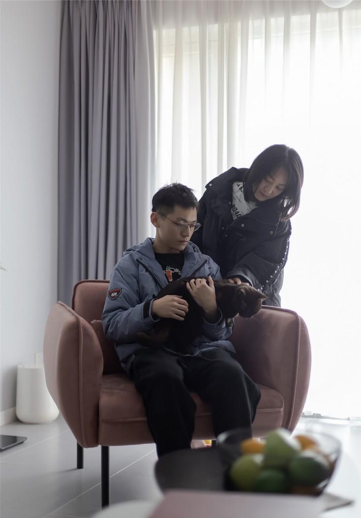 成都郫都 102㎡北欧风家居,浪漫粉灰打造舒适生活空间-13