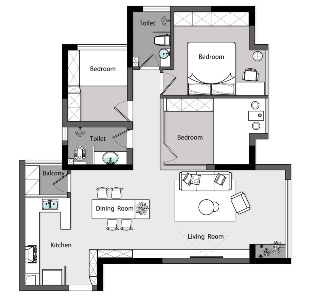 宝嘉花与山 | 简约开放式空间，诠释舒适生活-28